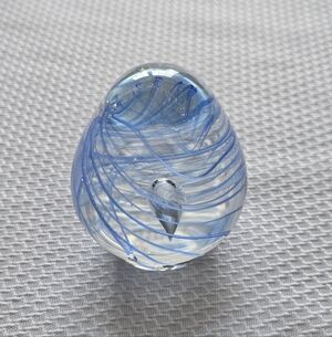 Paperweight Blue Spiral